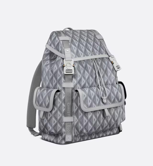 Túi Dior Hit The Road Backpack Dior Gray CD Diamond Canvas