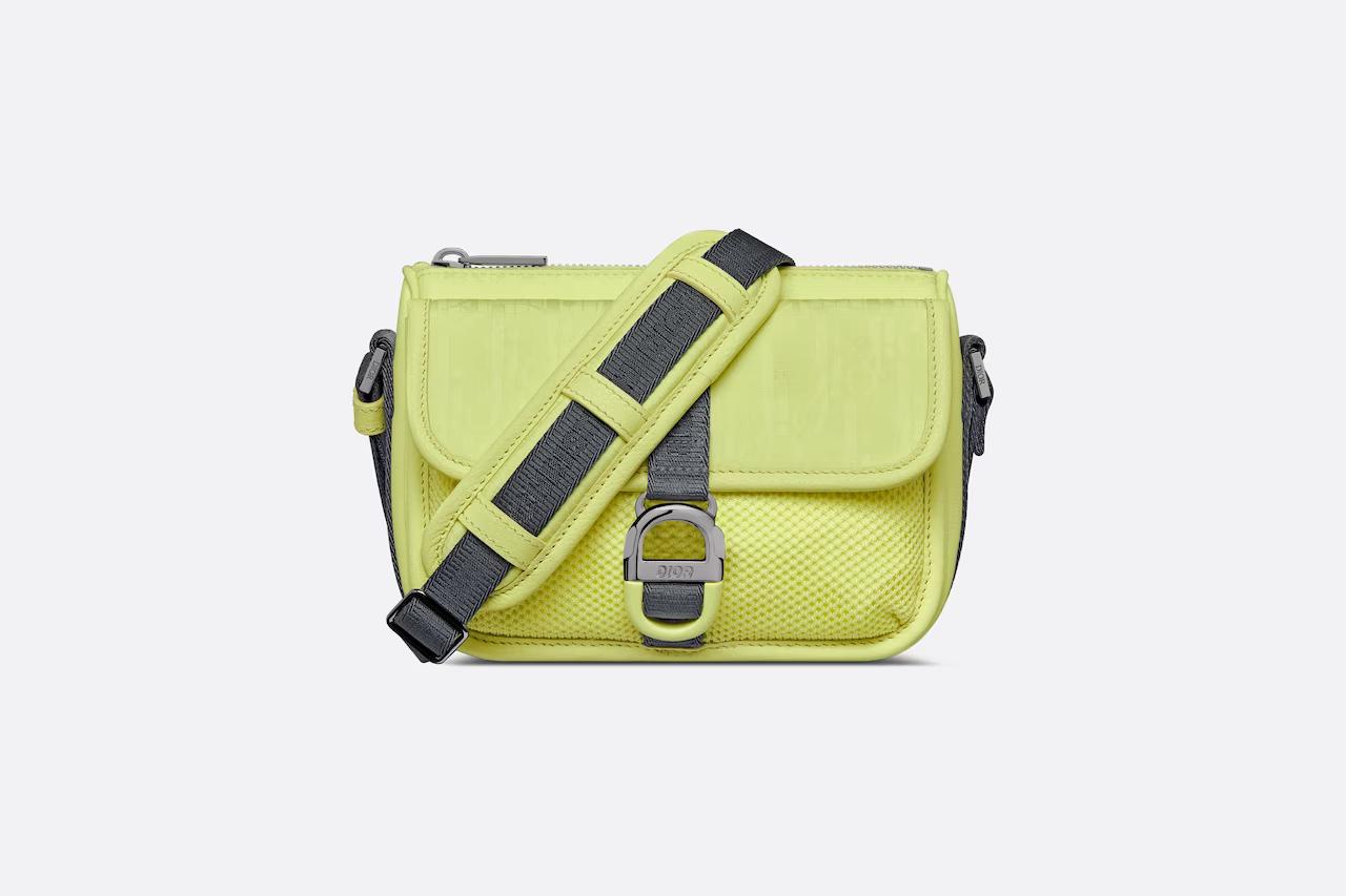 Túi Dior 8 Dior And Parley Mini Bag With Strap Yellow Parley Ocean Plastic Dior Oblique Mirage Nylon