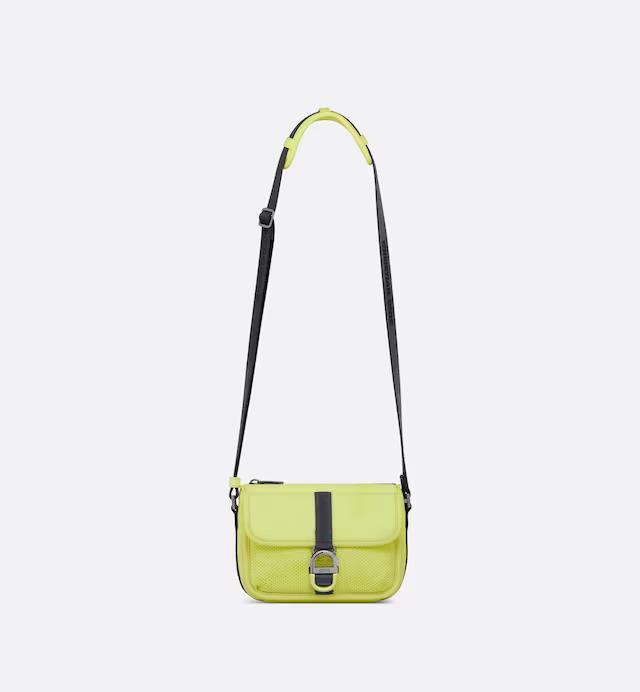 Túi Dior 8 Dior And Parley Mini Bag With Strap Yellow Parley Ocean Plastic Dior Oblique Mirage Nylon