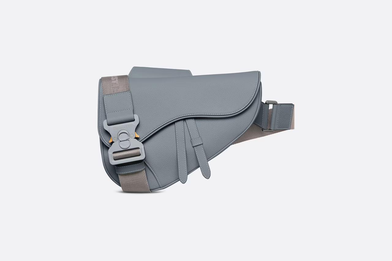 Túi Dior Saddle Bag Dior Gray Grained Calfskin