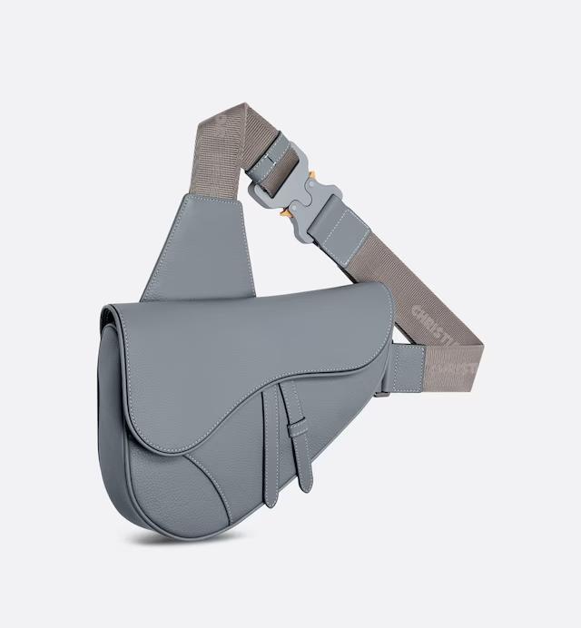 Túi Dior Saddle Bag Dior Gray Grained Calfskin