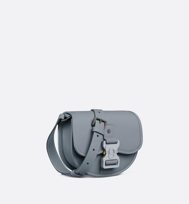 Túi Dior Mini Gallop Bag With Strap Dior Gray Grained Calfskin