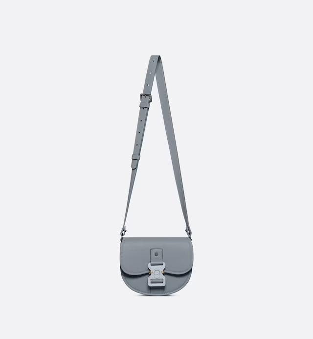 Túi Dior Mini Gallop Bag With Strap Dior Gray Grained Calfskin