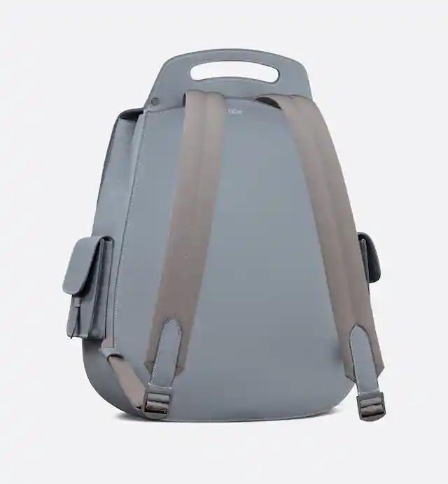 Túi Dior Maxi Gallop Backpack Dior Gray Grained Calfskin