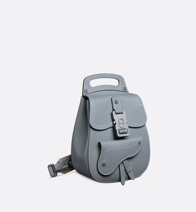 Túi Dior Mini Gallop Sling Bag Dior Gray Grained Calfskin