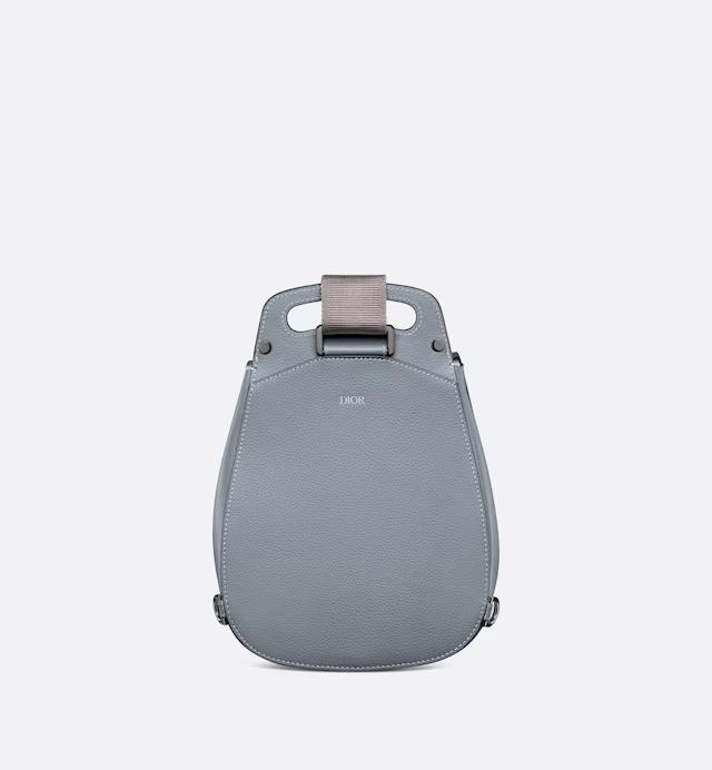 Túi Dior Mini Gallop Sling Bag Dior Gray Grained Calfskin