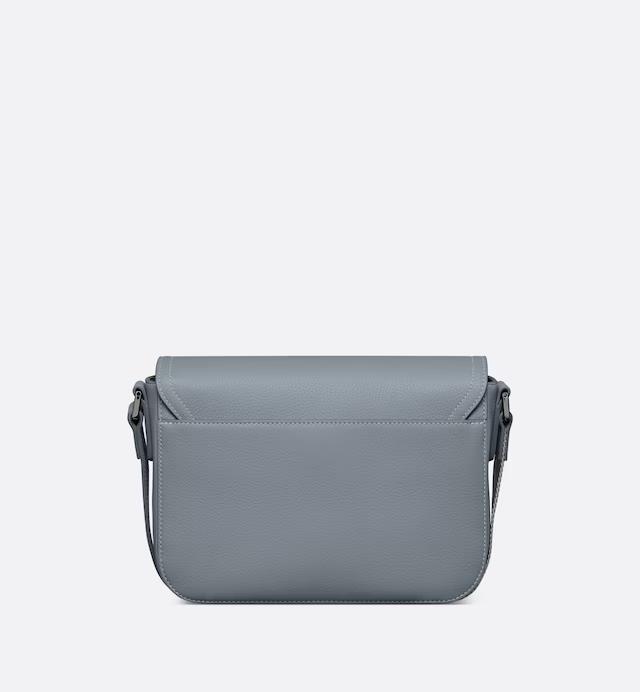 Túi Dior Mini Saddle Bag With Strap Dior Gray Grained Calfskin