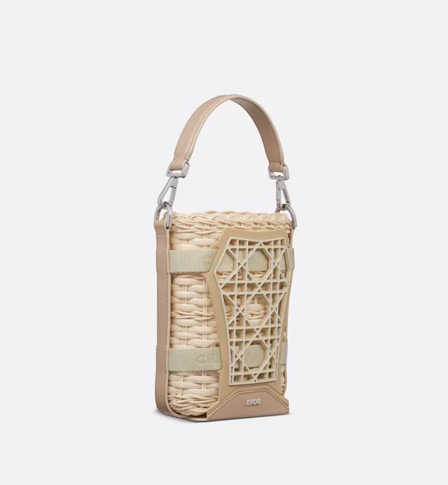 Túi Dior Sahara Basket Bag With Strap Papyrus Banana Leaf and Bamboo with Beige Rubber