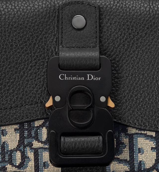 Túi Dior Mini Gallop Sling Bag Beige and Black Dior Oblique Jacquard and Black Grained Calfskin