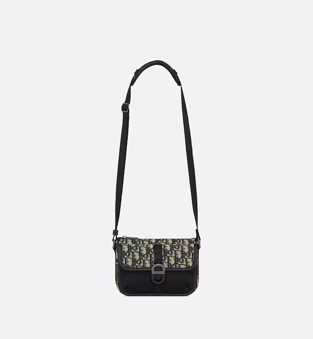 Túi Dior 8 Mini Bag With Strap Beige and Black Dior Oblique Jacquard