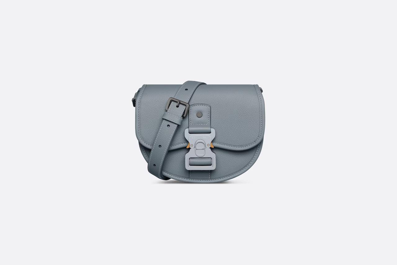 Túi Dior Mini Gallop Bag With Strap Dior Gray Grained Calfskin