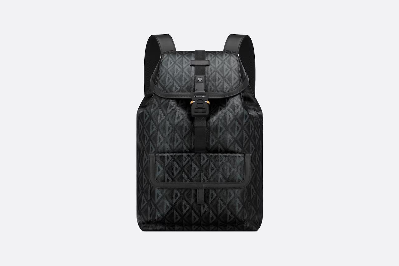 Túi Dior Hit The Road Backpack Black CD Diamond Canvas and Smooth Calfskin