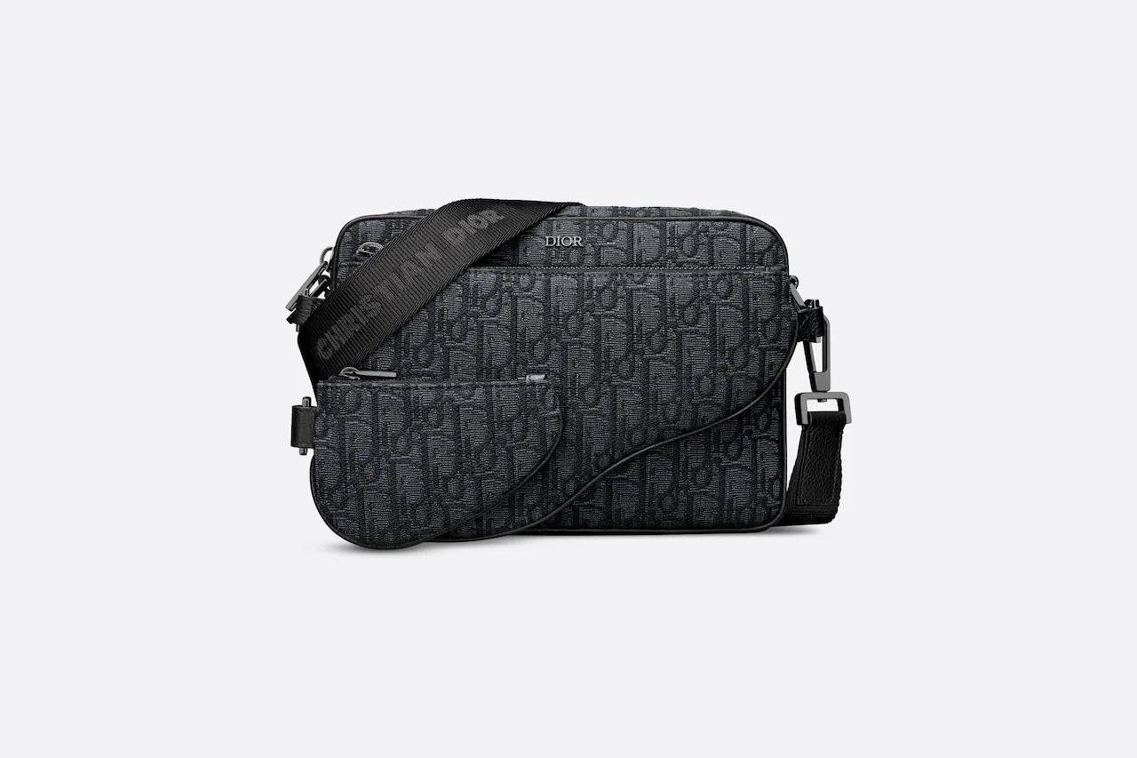 Túi Dior Saddle Triple Pouch Black Dior Oblique Jacquard