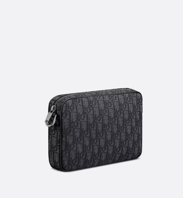 Túi Dior Saddle Triple Pouch Black Dior Oblique Jacquard