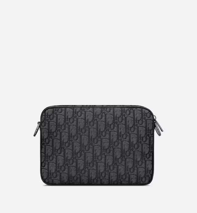 Túi Dior Saddle Triple Pouch Black Dior Oblique Jacquard