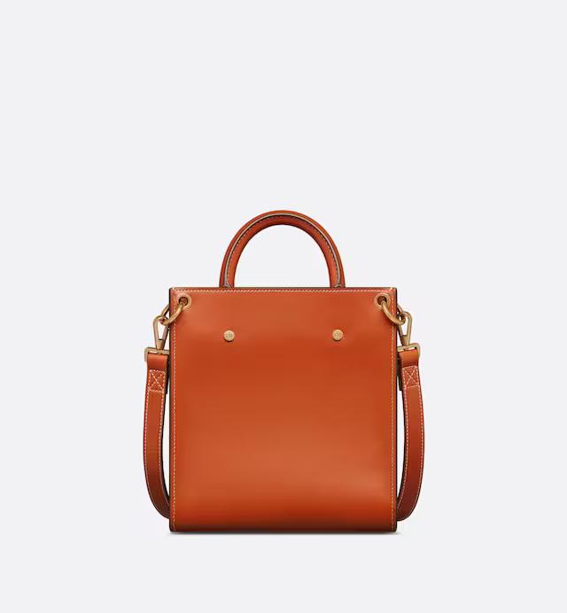 Túi Dior Mini Dior Tears North-South Tote Bag Cognac Brown Smooth Calfskin