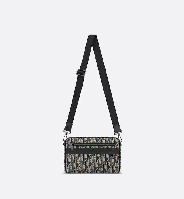 Túi Dior Maxi Safari Bag With Strap Beige and Black Dior Oblique Jacquard