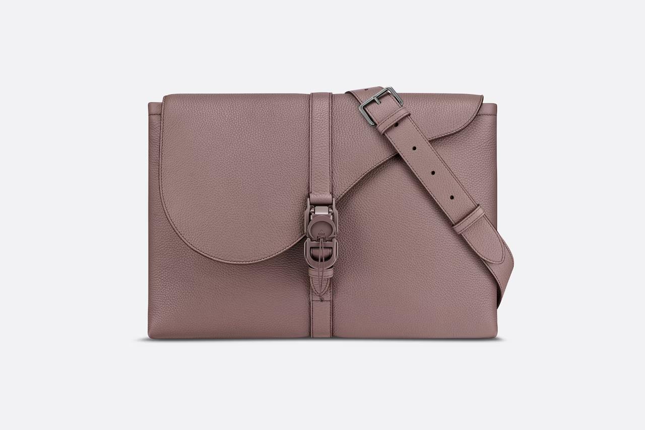 Túi Dior Pillow Bag With Strap Plum Grained Calfskin