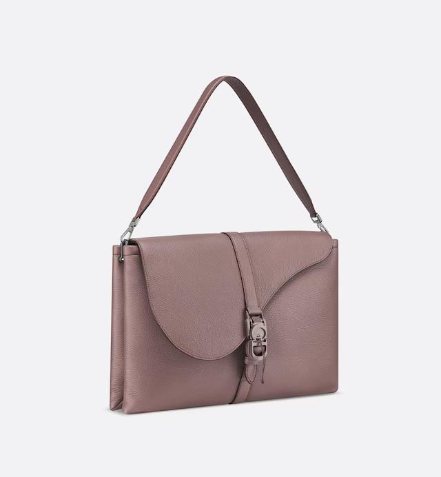 Túi Dior Pillow Bag With Strap Plum Grained Calfskin