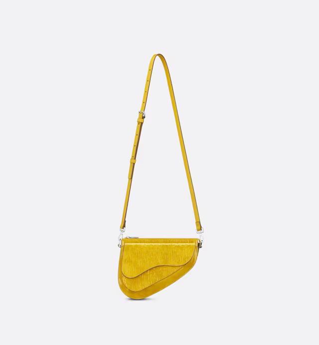 Túi Dior Boxy Saddle Bag Yellow Dior Oblique Gravity Leather