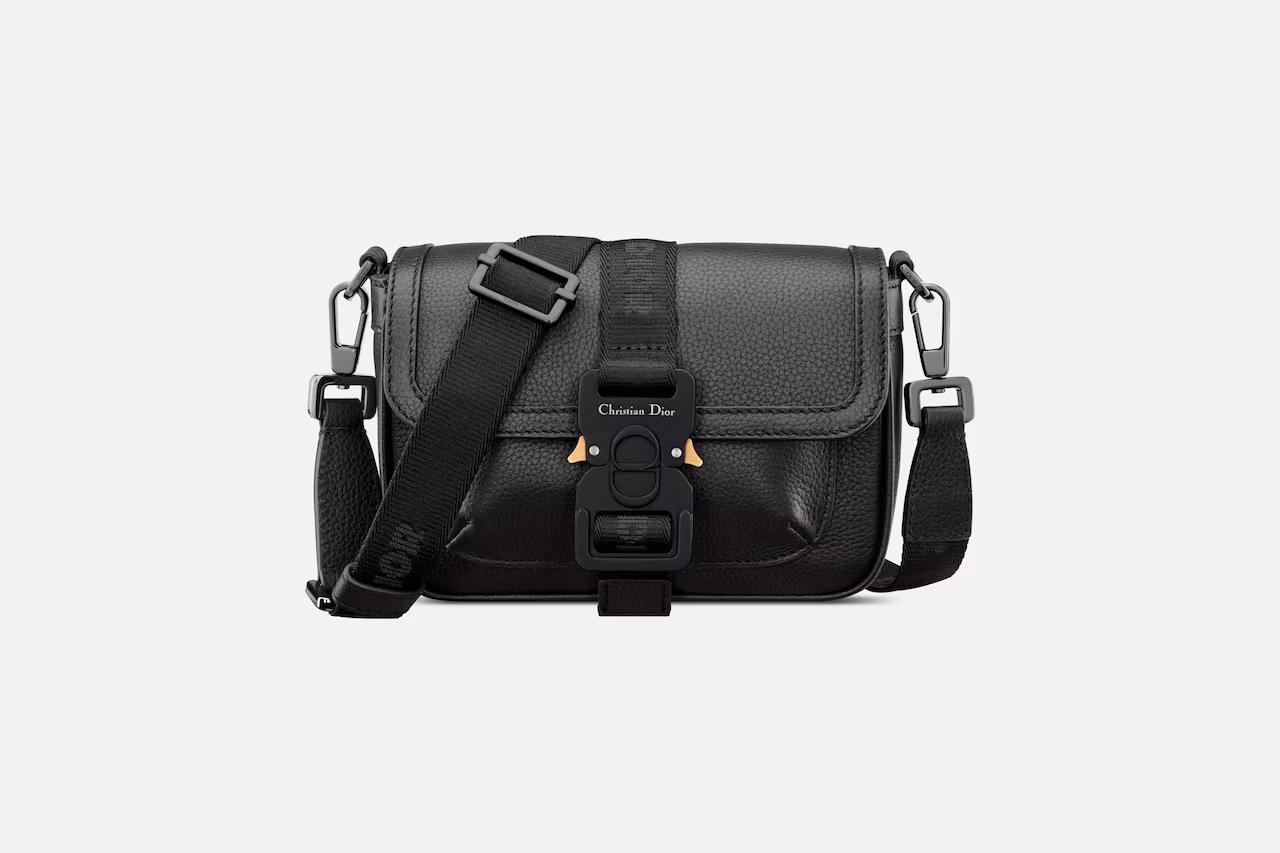 Túi Dior Mini Dior Hit The Road Bag Black Grained Calfskin