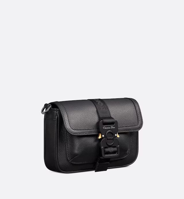 Túi Dior Mini Dior Hit The Road Bag Black Grained Calfskin