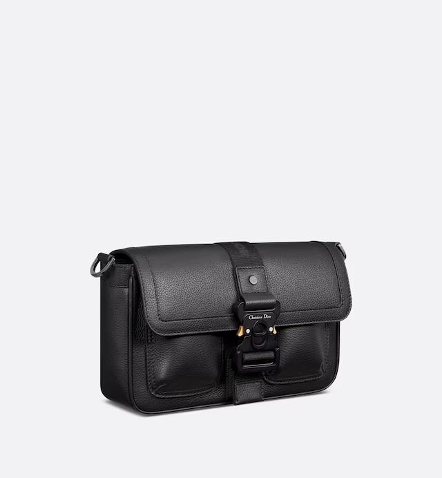 Túi Dior Hit The Road Bag With Strap Black Grained Calfskin