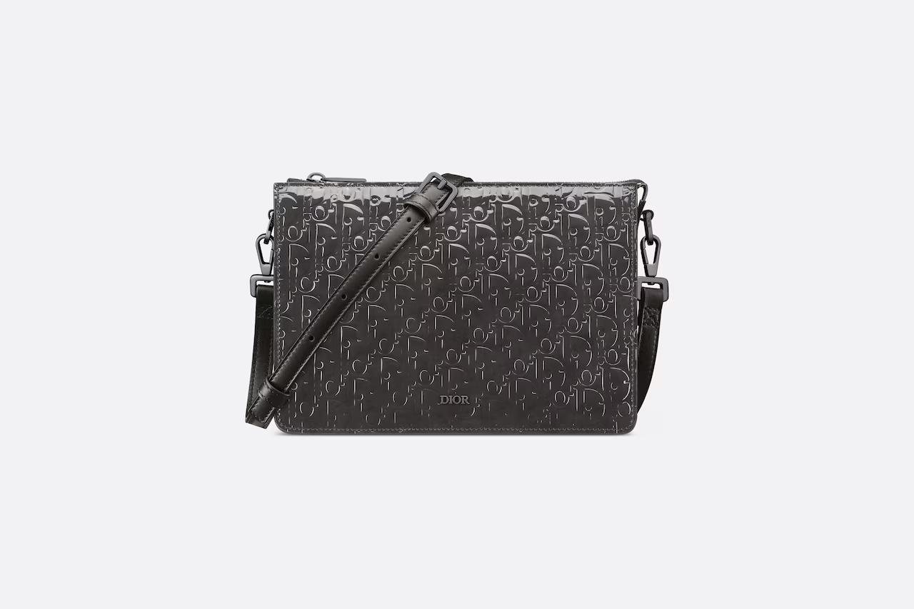 Túi Dior Boxy Bag With Strap Black Dior Oblique Gravity Leather