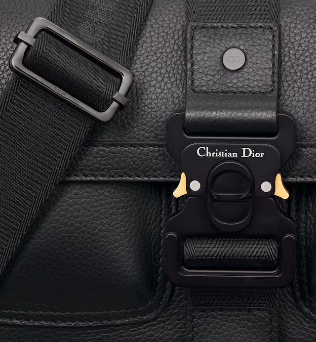 Túi Dior Hit The Road Bag With Strap Black Grained Calfskin