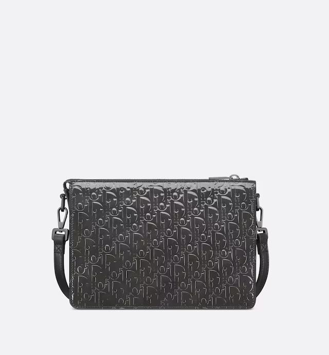 Túi Dior Boxy Bag With Strap Black Dior Oblique Gravity Leather