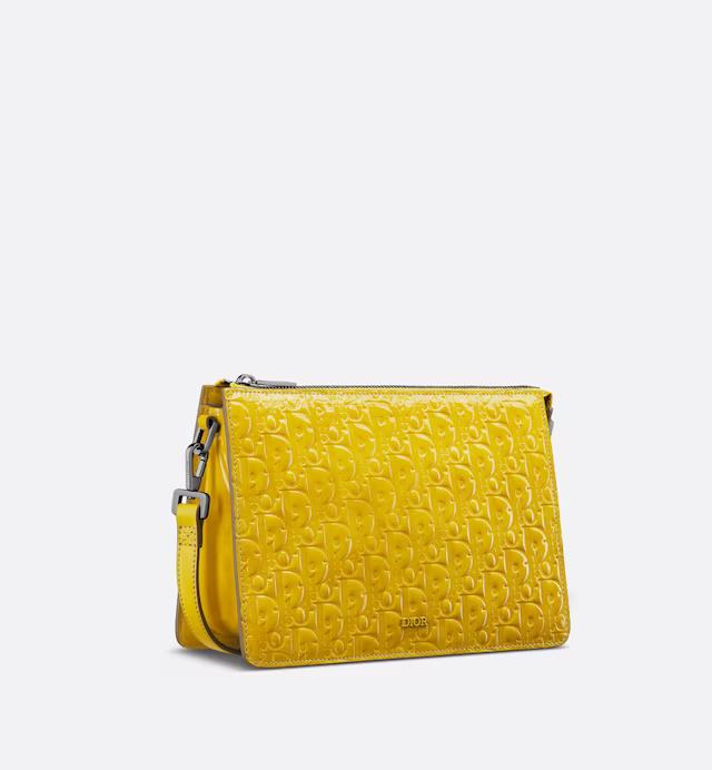 Túi Dior Boxy Bag With Strap Yellow Dior Oblique Gravity Leather