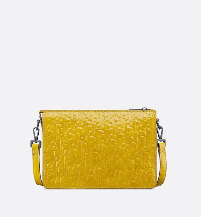 Túi Dior Boxy Bag With Strap Yellow Dior Oblique Gravity Leather