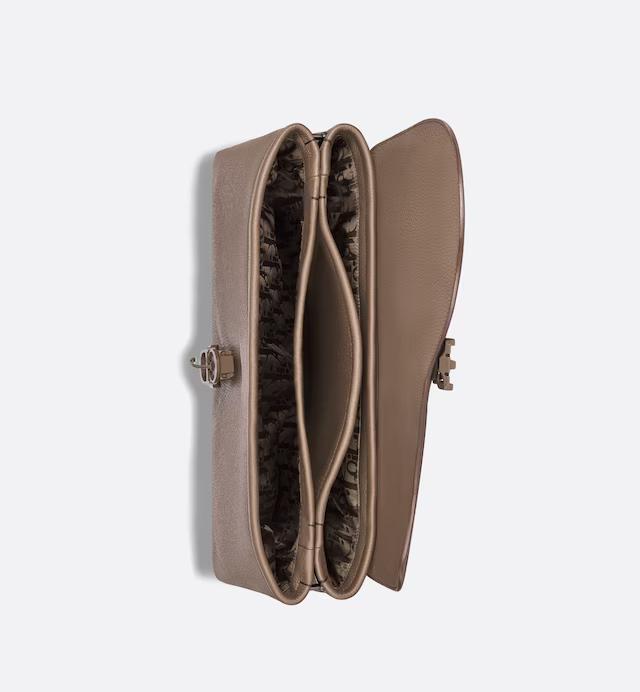 Túi Dior Pillow Bag With Strap Brown Grained Calfskin