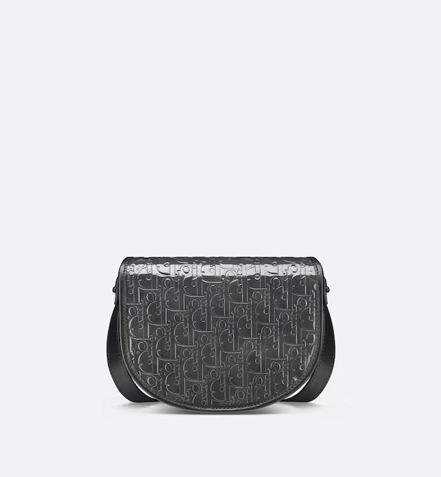 Túi Dior Mini Gallop Bag With Strap Black Dior Oblique Gravity Leather