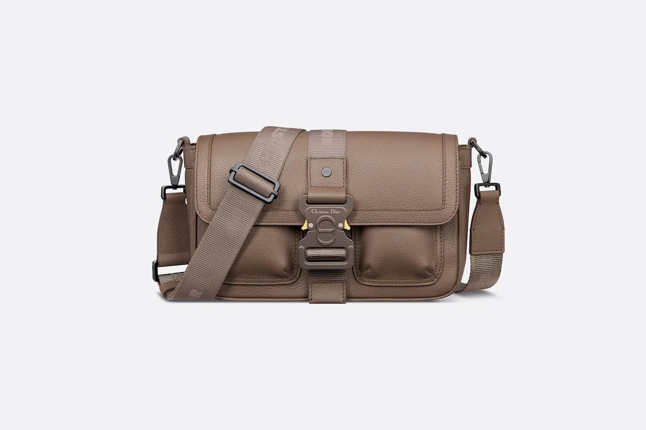 Túi Dior Hit The Road Bag With Strap Brown Grained Calfskin