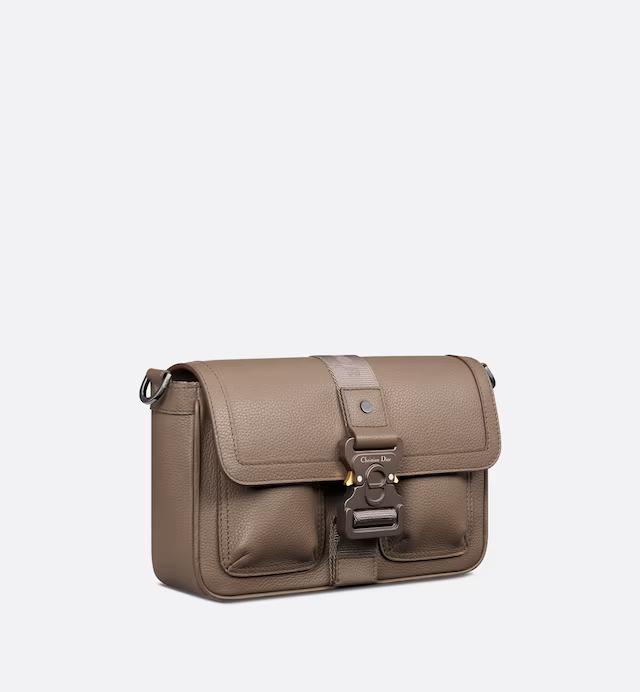 Túi Dior Hit The Road Bag With Strap Brown Grained Calfskin