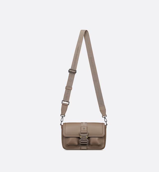 Túi Dior Hit The Road Bag With Strap Brown Grained Calfskin