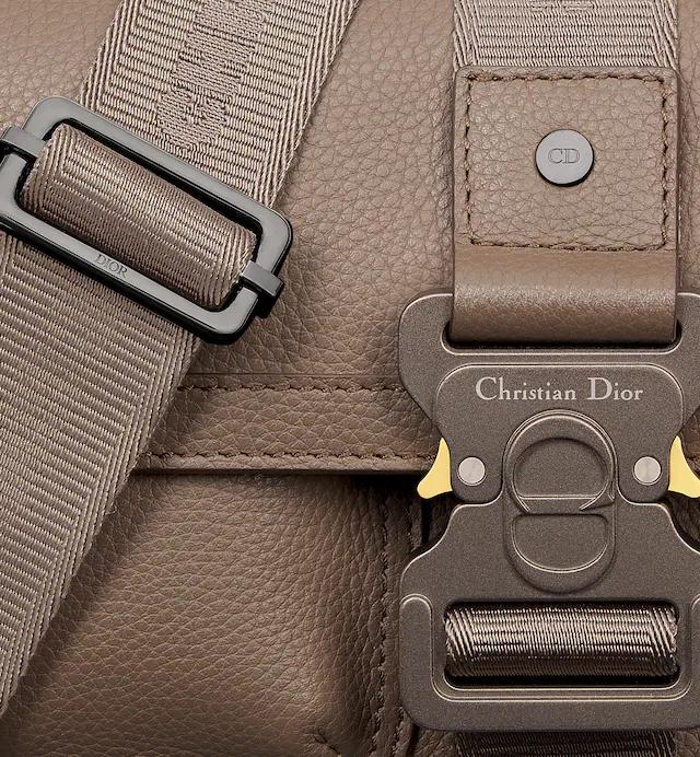 Túi Dior Hit The Road Bag With Strap Brown Grained Calfskin