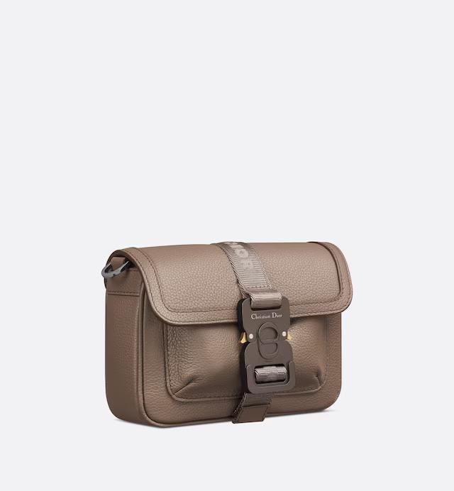 Túi Dior Mini Dior Hit The Road Bag Brown Grained Calfskin