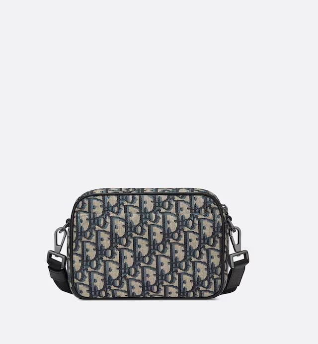 Túi Dior Mini Safari Bag With Strap Beige and Black Dior Oblique Jacquard