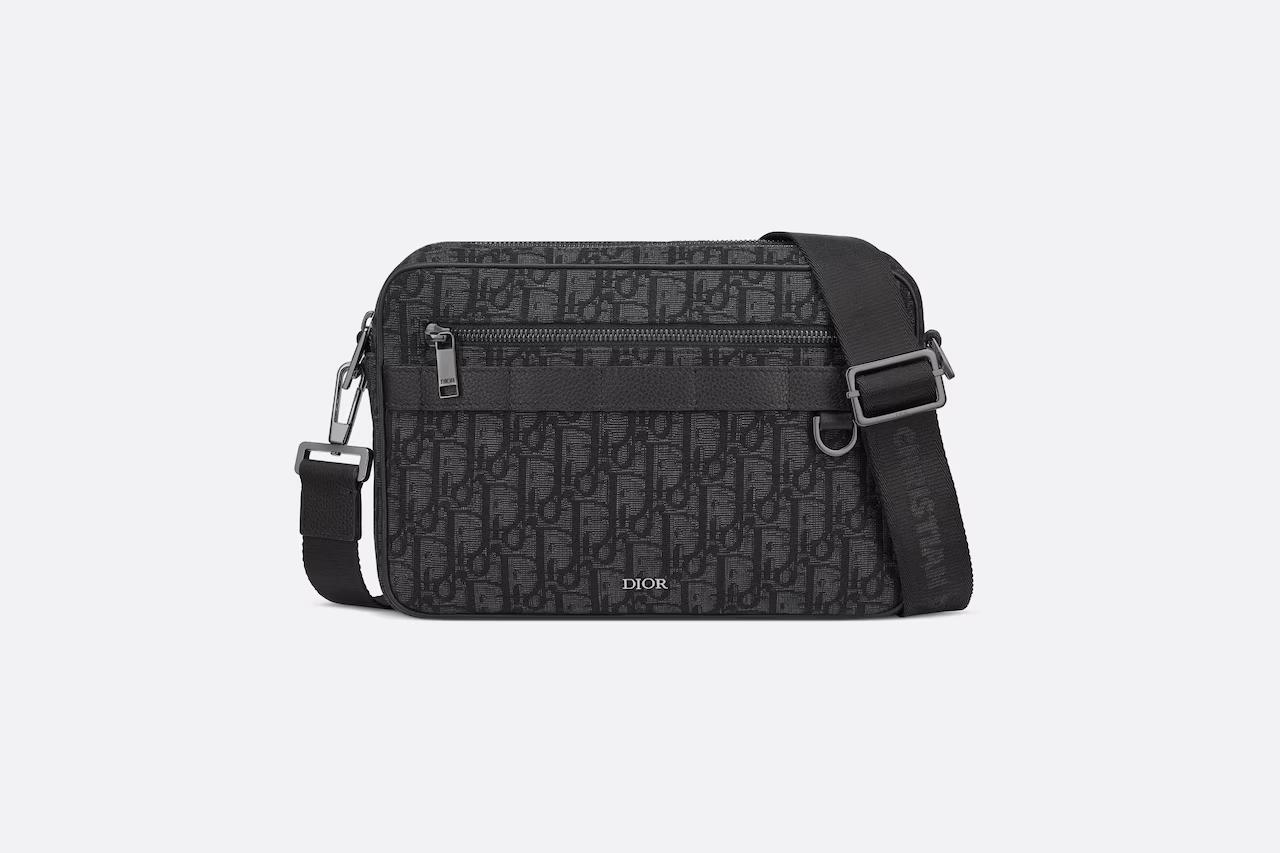 Túi Dior Maxi Safari Bag With Strap Black Dior Oblique Jacquard