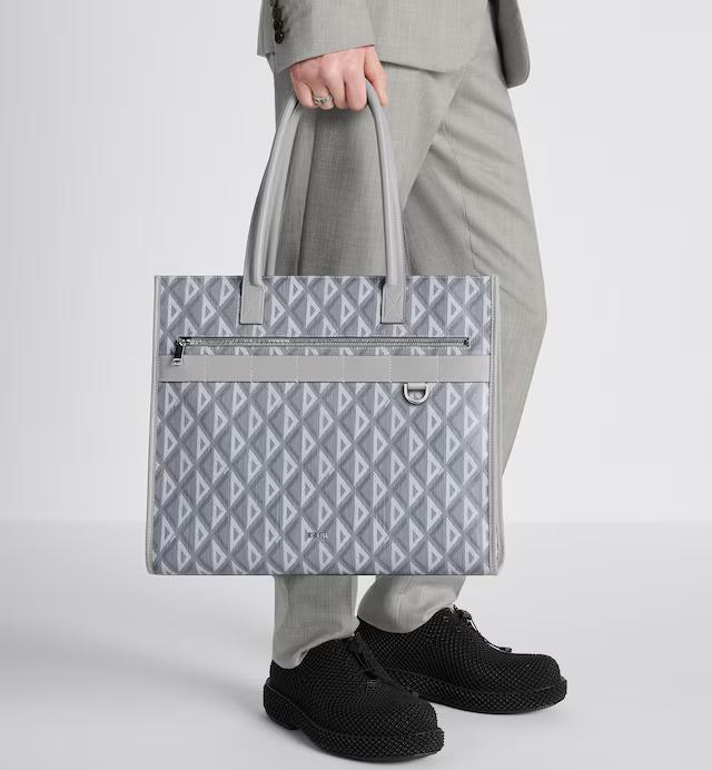 Túi Dior Safari Tote Bag Dior Gray CD Diamond Canvas