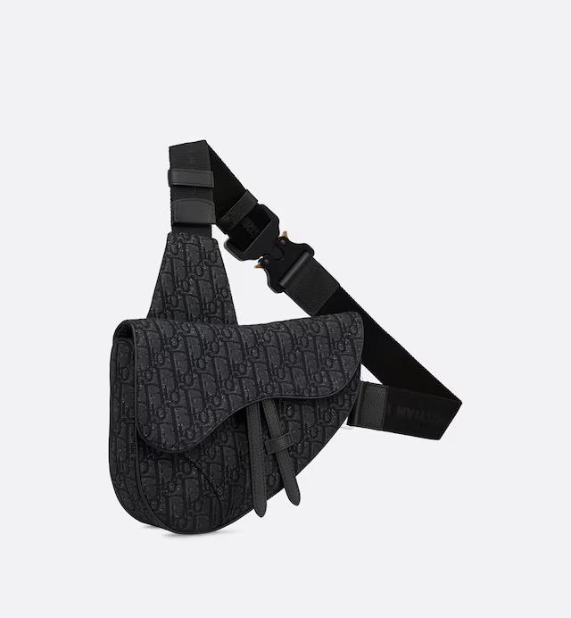 Túi Dior Saddle Bag Black Dior Oblique Jacquard