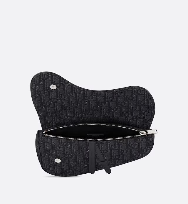 Túi Dior Saddle Bag Black Dior Oblique Jacquard