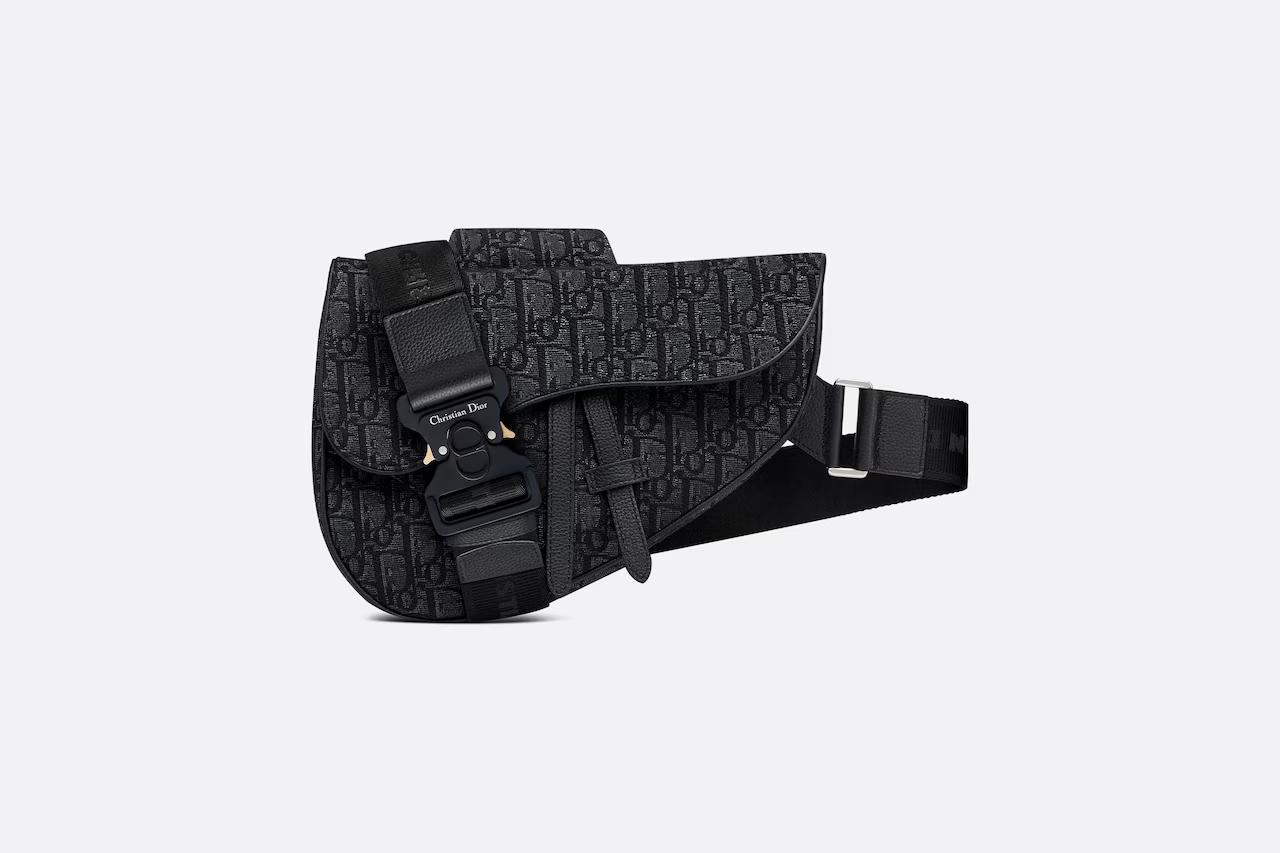 Túi Dior Saddle Bag Black Dior Oblique Jacquard