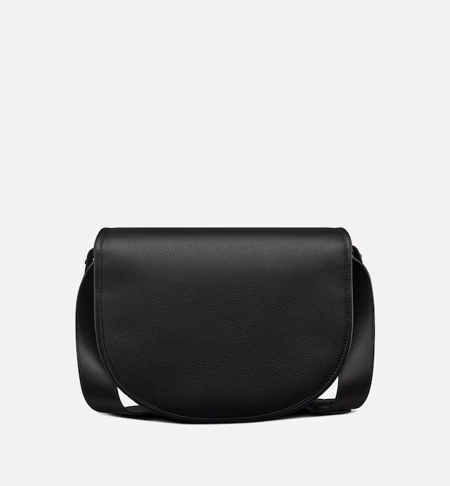 Túi Dior Gallop Bag With Strap Black Grained Calfskin