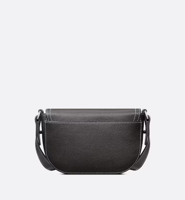 Túi Dior Saddle With Strap Black Grained Calfskin