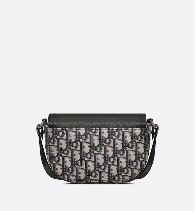 Túi Dior Saddle Pouch With Strap Beige and Black Dior Oblique Jacquard and Black Grained Calfskin