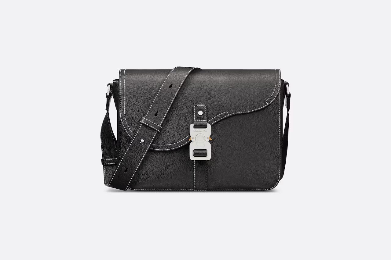 Túi Dior Saddle Messenger Bag Black Grained Calfskin