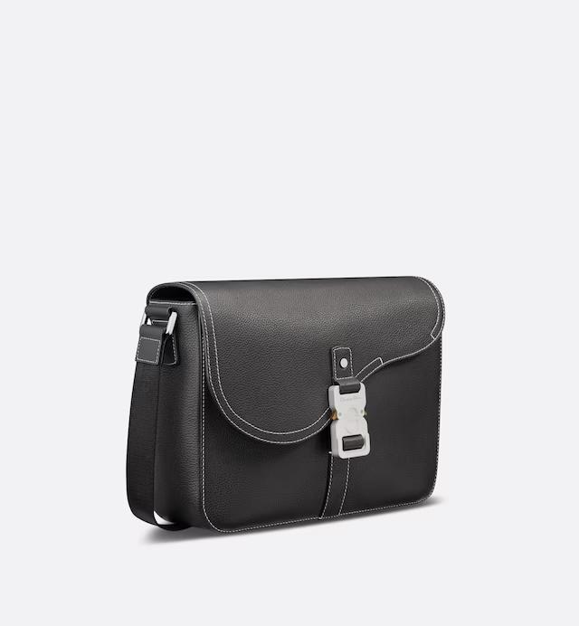 Túi Dior Saddle Messenger Bag Black Grained Calfskin